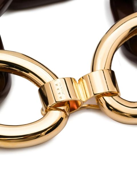 Marni chain-link bracelet - Brown