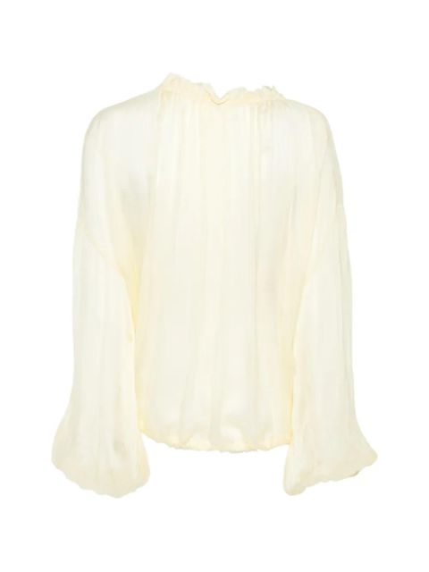 SOLOTRE ruffled-trim blouse - Yellow - zdjęcie produktu nr 2