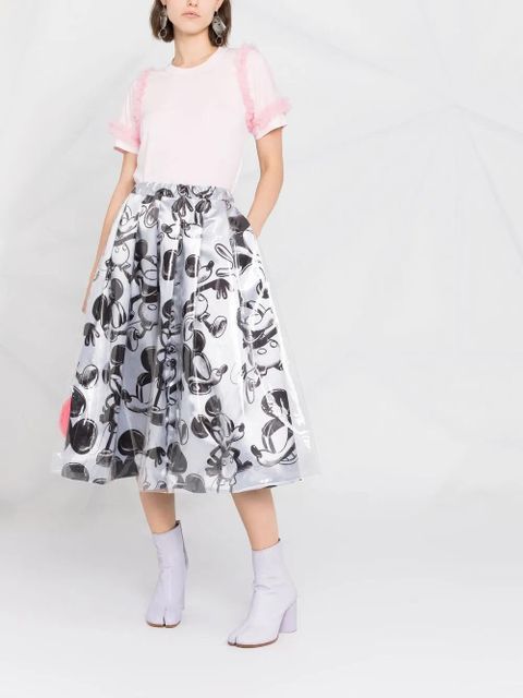 Comme Des Garçons Mickey Mouse print skirt - Silver - zdjęcie produktu nr 2