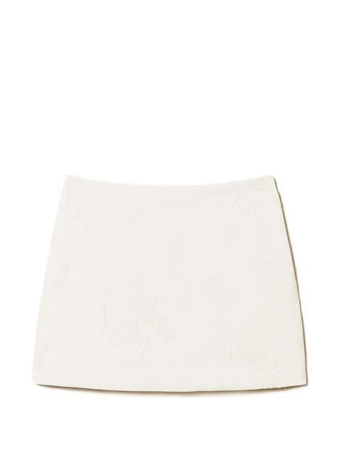 TWINSET embroidered mini skirt - White - zdjęcie produktu nr 1