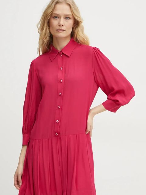 Liu Jo sukienka kolor różowy mini rozkloszowana WA5013.T2578 - zdjęcie produktu nr 1