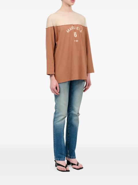 MM6 Maison Margiela printed T-shirt - Brown