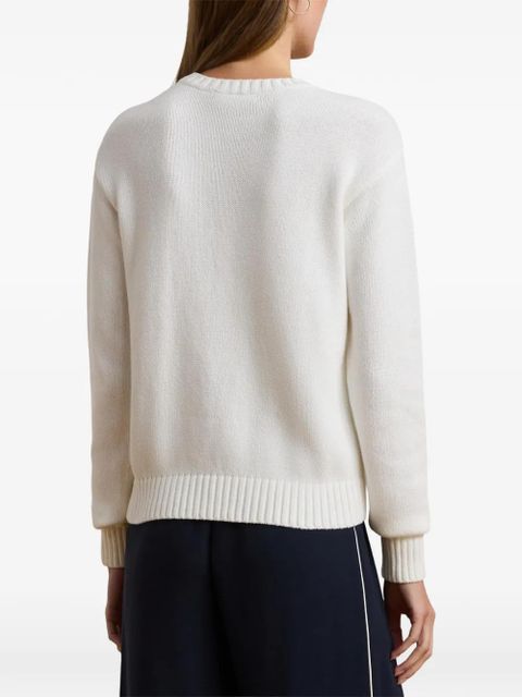 Lauren Ralph Lauren embroidered-logo sweater - Neutrals