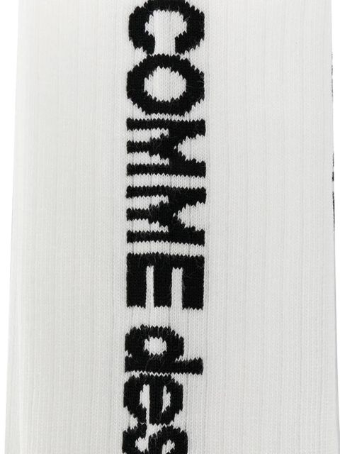 Comme Des Garçons logo print socks - White - zdjęcie produktu nr 2