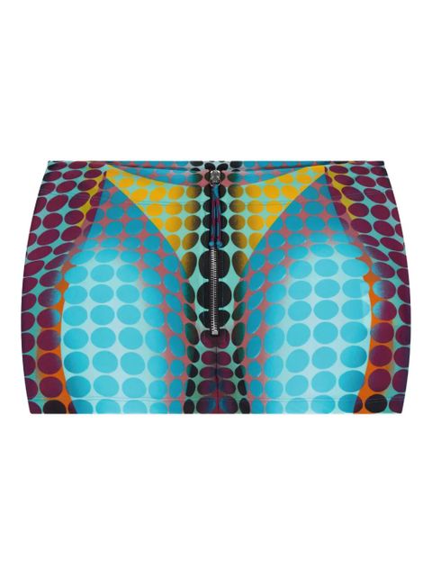 Jean Paul Gaultier zip-up dots-print mini skirt - Blue - zdjęcie produktu nr 1