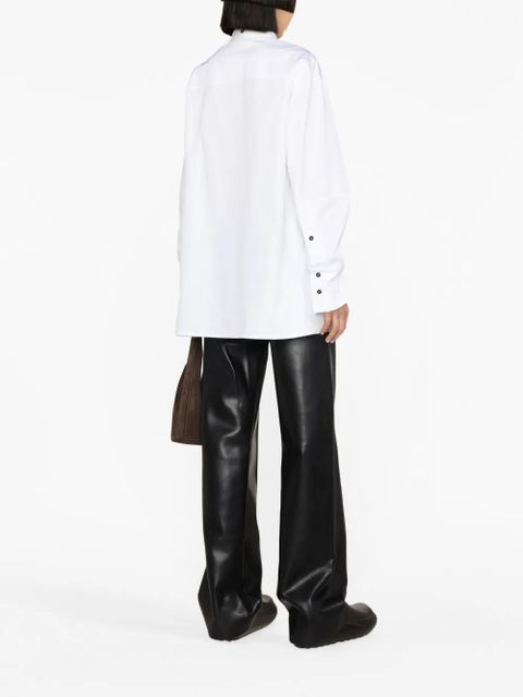 Jil Sander band-collar cotton shirt - White
