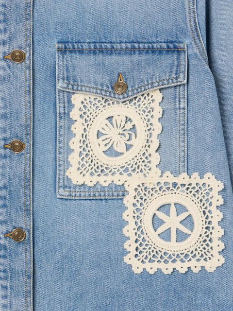 Alanui Island’s Diary denim overshirt - Blue