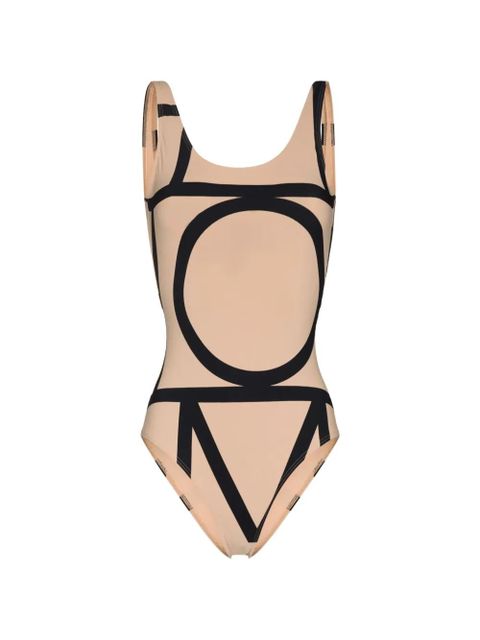 TOTEME monogram swimsuit - Neutrals - zdjęcie produktu nr 1