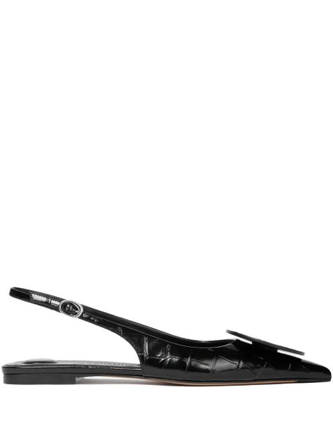 Jacquemus Duelo leather flat pumps - Black - zdjęcie produktu nr 1