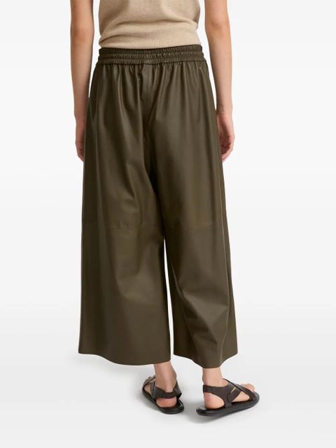 Yves Salomon lambskin culotte pants - Green