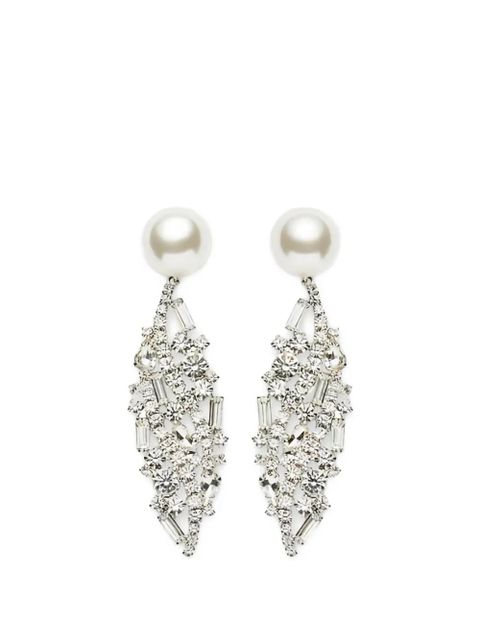 Magda Butrym pearl-drop crystal earrings - Silver - zdjęcie produktu nr 1