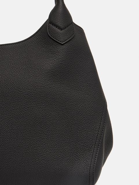 BOSS torebka skórzana kolor czarny 50547732