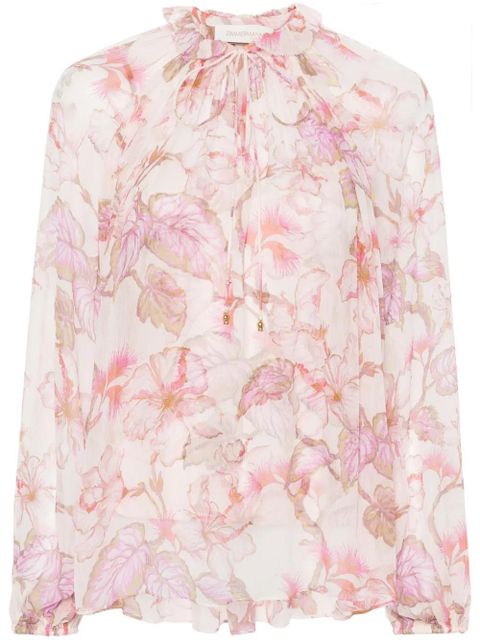 ZIMMERMANN Matchmaker Billow floral-print blouse - Pink - zdjęcie produktu nr 1