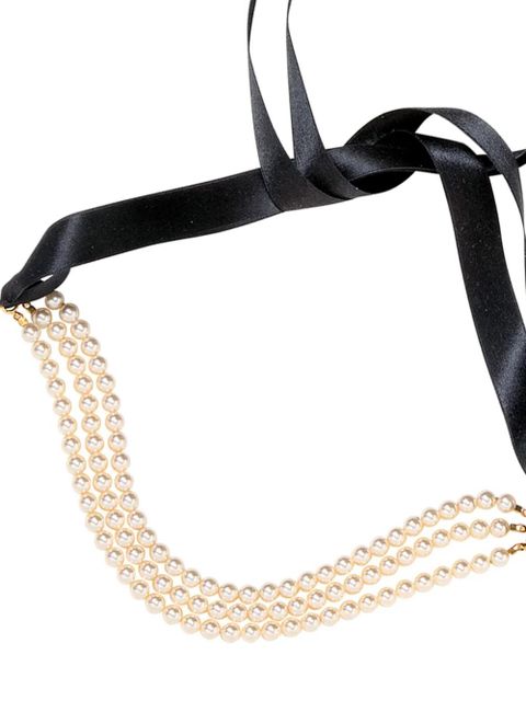 Jennifer Behr Blaire faux pear-embellished choker - Neutrals