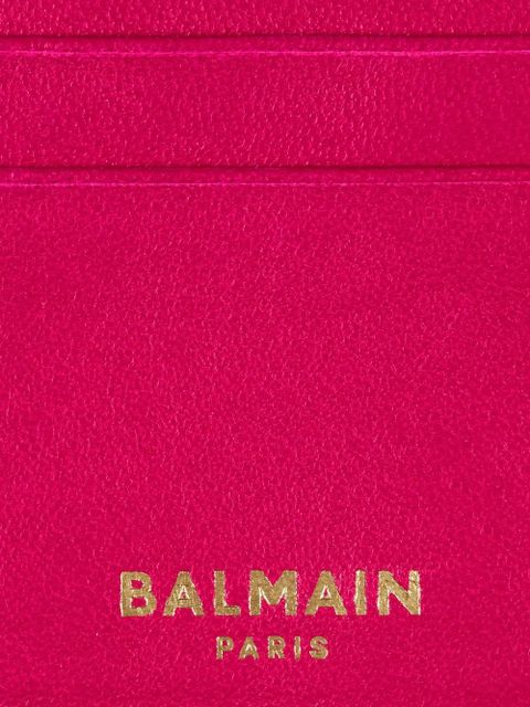 Balmain Pulse leather card holder - Pink