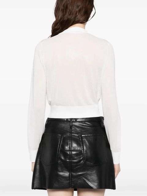 Alexander Wang crystal-embellished cropped top - White