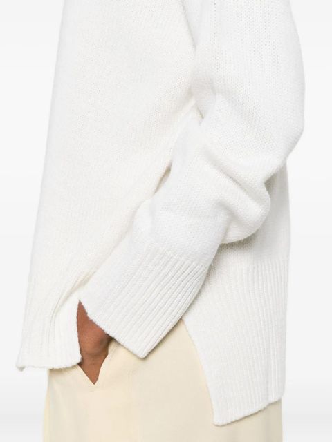 SOLOTRE high-neck sweater - White