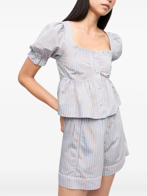 GANNI striped blouse - White