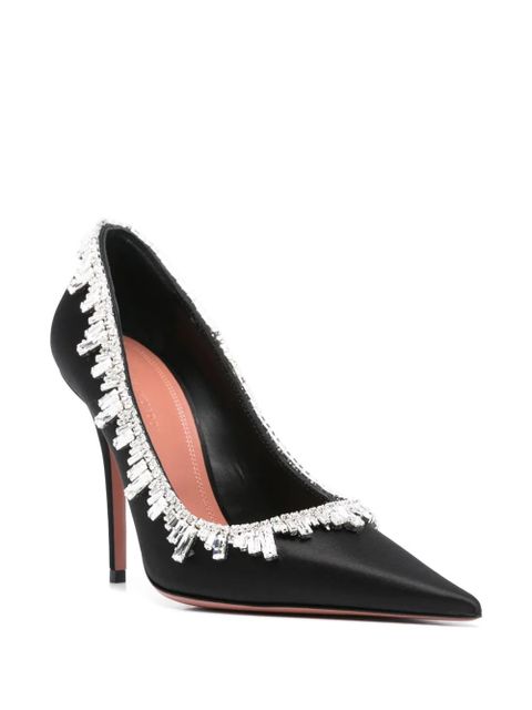 Amina Muaddi 105mm crystal-embellished pumps - Black - zdjęcie produktu nr 2
