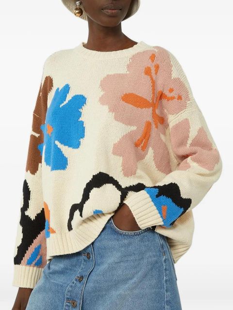 Max Mara floral-print sweater - Neutrals