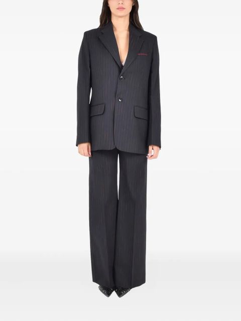 Victoria Beckham single-breasted pinstripe blazer - Blue - zdjęcie produktu nr 2