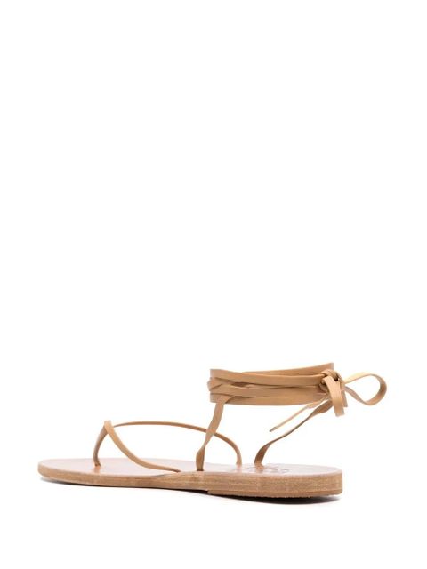 Ancient Greek Sandals leather ankle-tie sandals - Neutrals