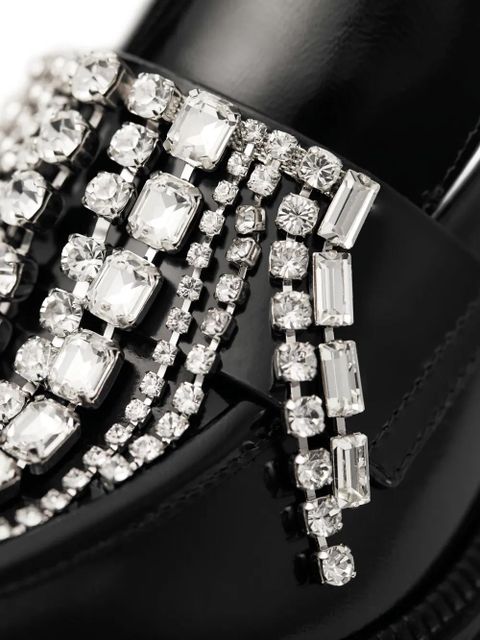 Jimmy Choo 50mm Tylor crystal-embellished loafer pumps - Black - zdjęcie produktu nr 2