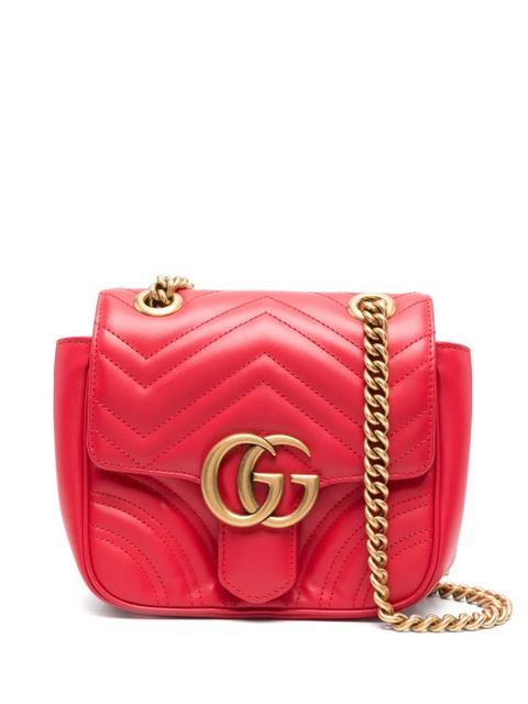 Gucci mini GG Marmont shoulder bag - Red - zdjęcie produktu nr 1
