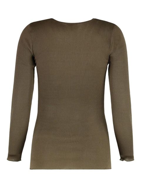 MARANT ÉTOILE ribbed henley top - Green - zdjęcie produktu nr 2