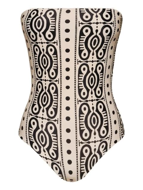 Johanna Ortiz Alta Mar printed swimsuit - Neutrals - zdjęcie produktu nr 1