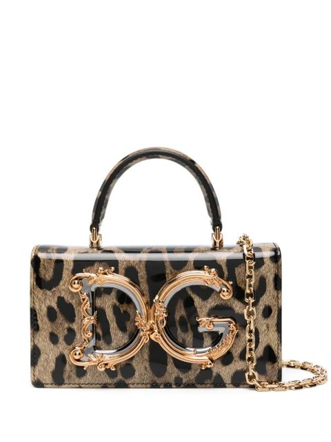 Dolce & Gabbana DG Girls leopard-print crossbody bag - Brown - zdjęcie produktu nr 1
