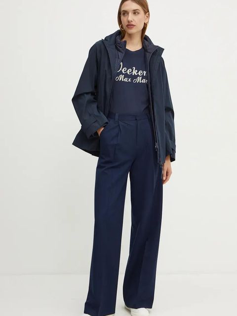 Max Mara Leisure kurtka damska kolor granatowy przejściowa 2426036028600