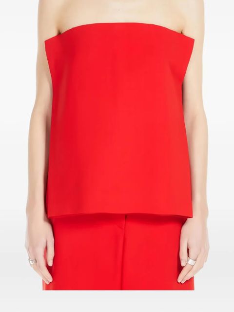 Sportmax leather-strap top - Red - zdjęcie produktu nr 2