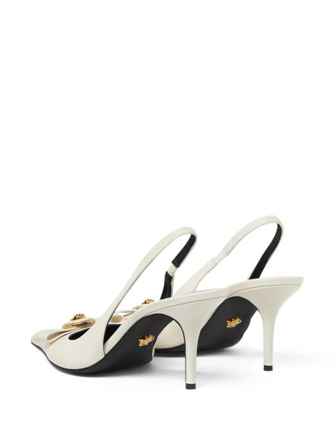Versace 85mm leather pumps - White