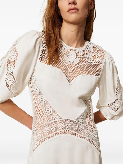 TWINSET lace-detail dress - White