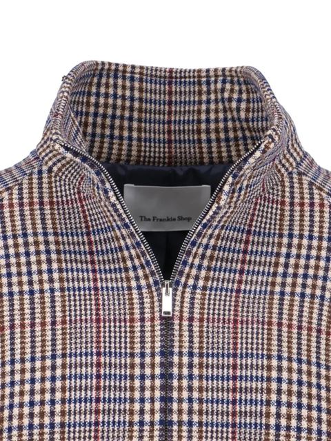 The Frankie Shop Baxter plaid-pattern bomber jacket - Grey