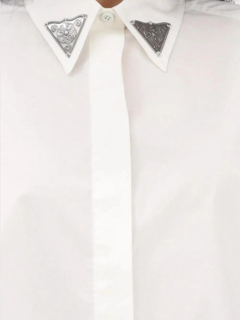 PINKO embellished-collar shirt - White - zdjęcie produktu nr 2