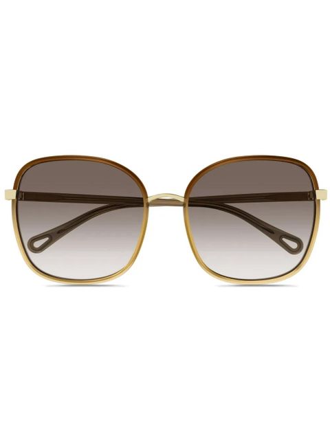 Chloé Eyewear oversize sunglasses - Brown - zdjęcie produktu nr 1