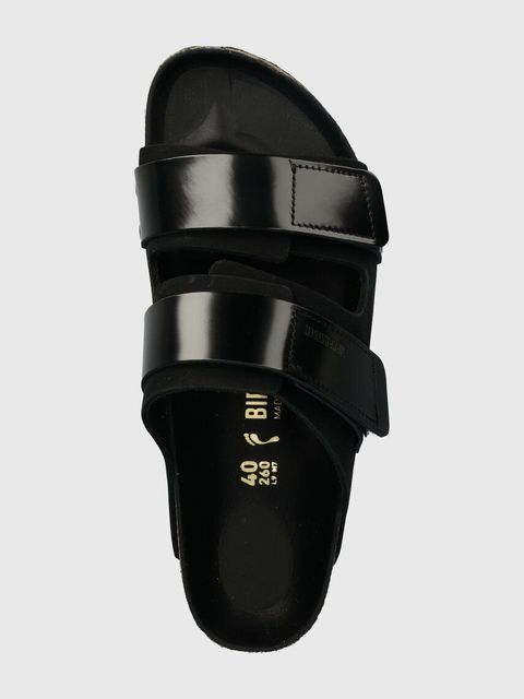 Birkenstock klapki skórzane Uji damskie kolor czarny 1026570