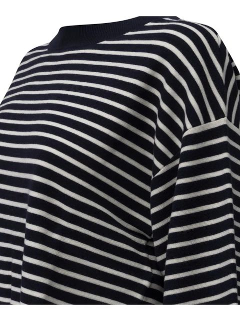 Weekend Max Mara striped-pattern crop T-shirt - Blue