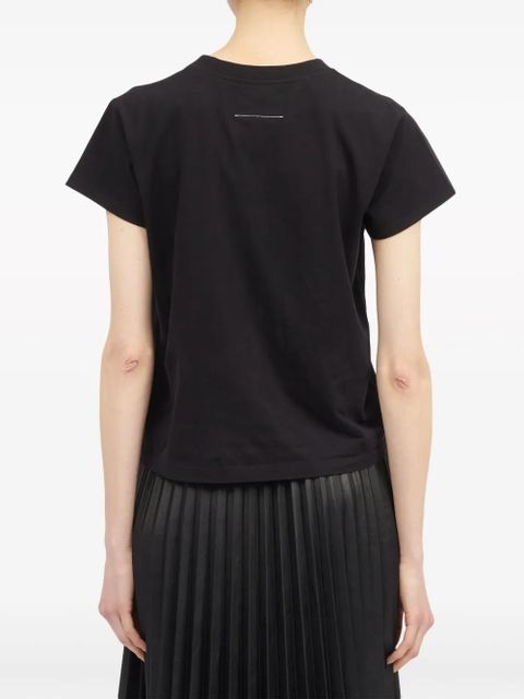 MM6 Maison Margiela numbers-motif cotton T-shirt - Black