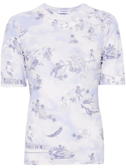 Off-White Fresco-print T-shirt - Blue - zdjęcie produktu nr 1