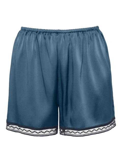 ERES Pretty lace-trim silk pajama shorts - Blue - zdjęcie produktu nr 1