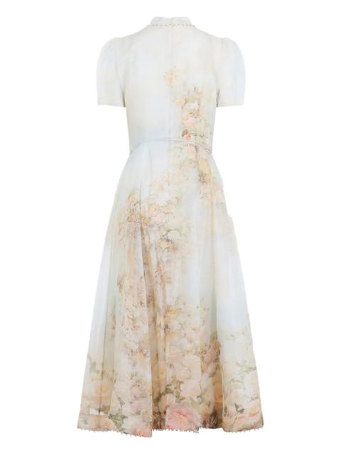 ZIMMERMANN Memento floral-print midi dress - White - zdjęcie produktu nr 2