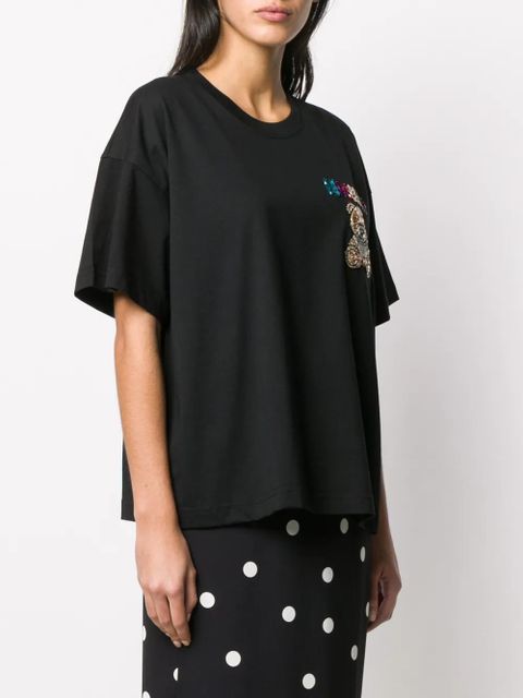Moschino beaded Teddy Bear T-shirt - Black