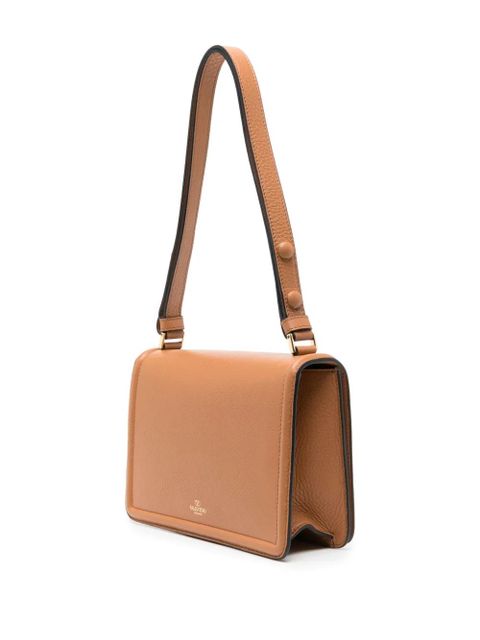 Valentino Garavani VLogo leather shoulder bag - Brown