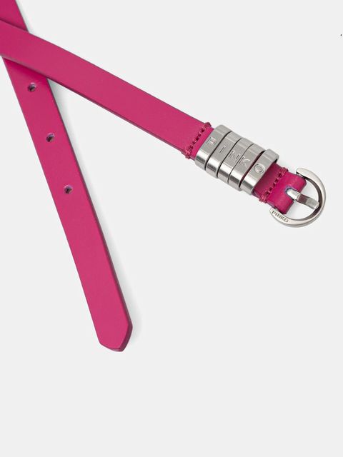 Pinko pasek skórzany damski kolor różowy 105479 A1AC - zdjęcie produktu nr 2