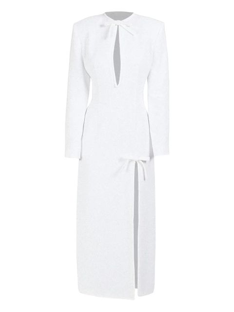 Rowen Rose bow-detail long dress - White - zdjęcie produktu nr 1