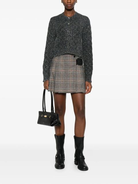 PINKO pleated check skirt - Grey - zdjęcie produktu nr 2