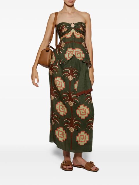 Johanna Ortiz Amazon Echoes skirt - Green